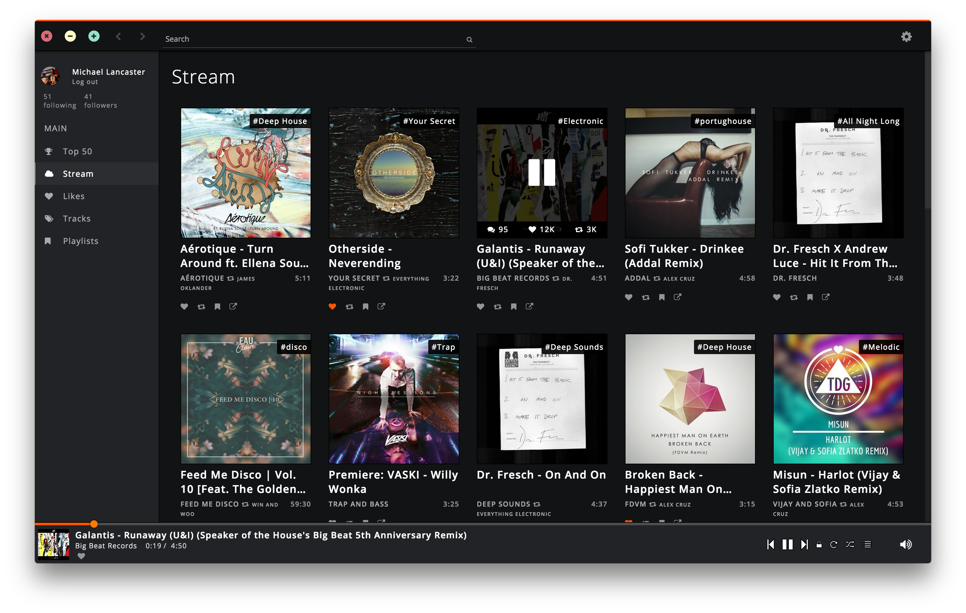 Soundcloud for the Desktop via Soundnode