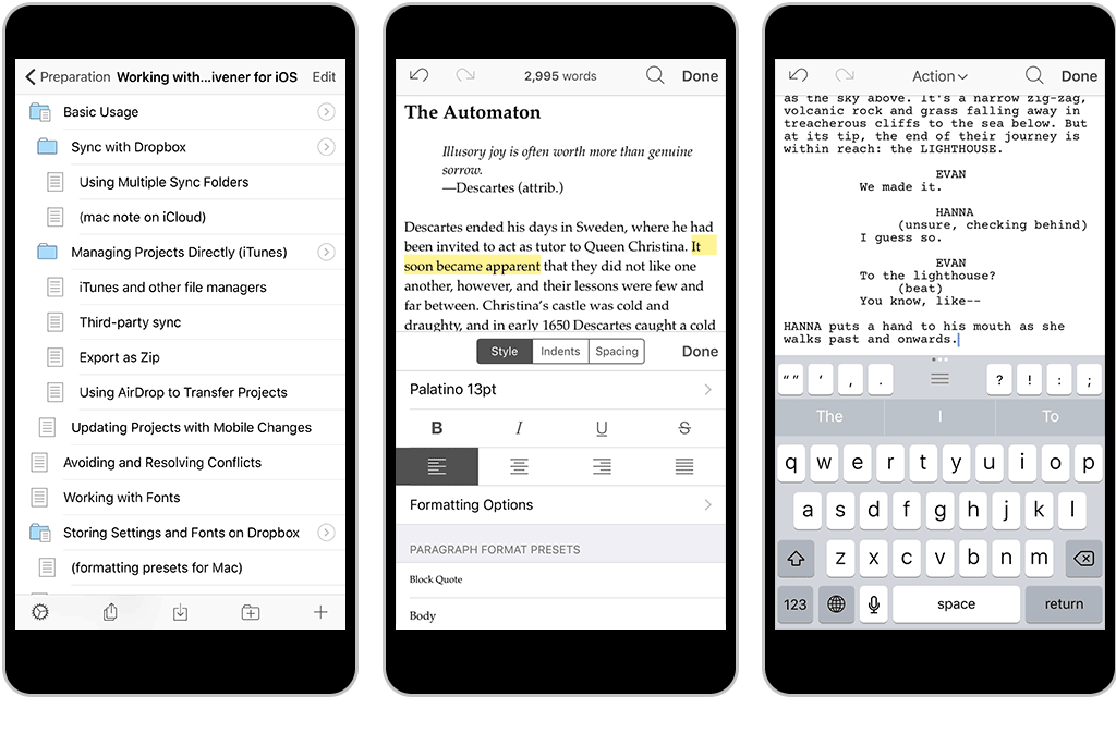 Scrivener for iOS Overview